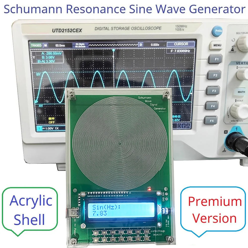 Schumann Wave Generator 0.01Hz–100KHz Pure Sine Signal
