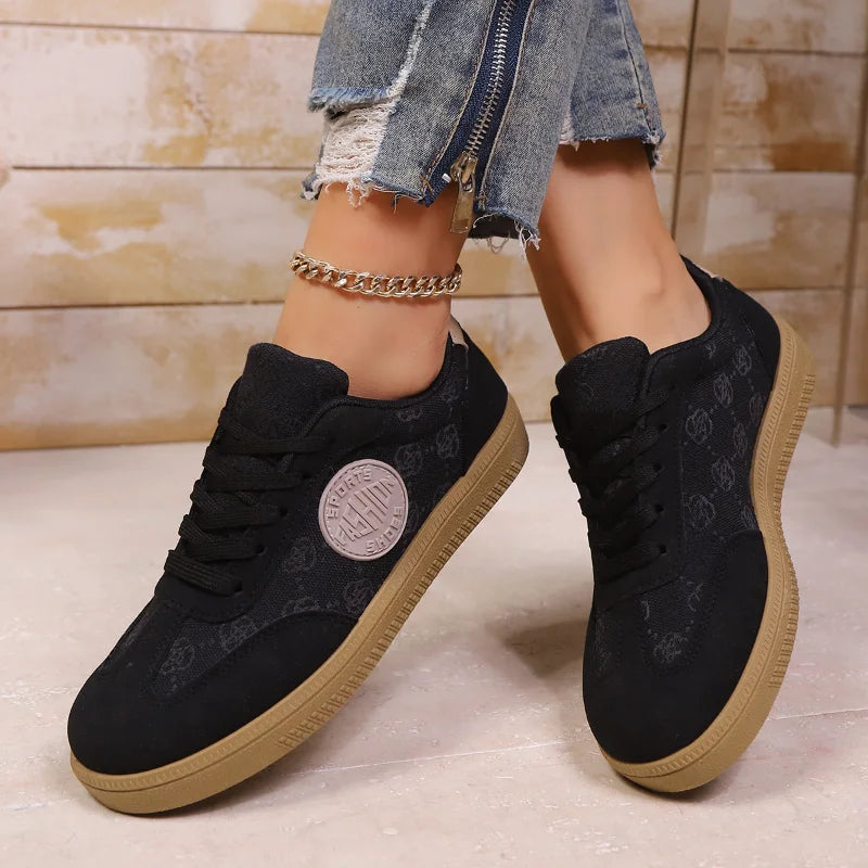 MCDV Women's Casual Vulcanized Flat Sneakers | Lace-Up