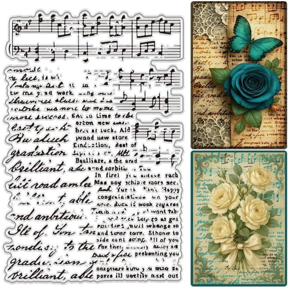 Music Note Clear Stamps for Card Making & Scrapbooking