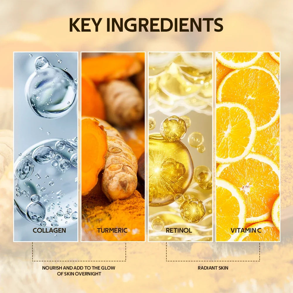 Kojic Acid Turmeric Overnight Peel-Off Mask | Collagen Glow