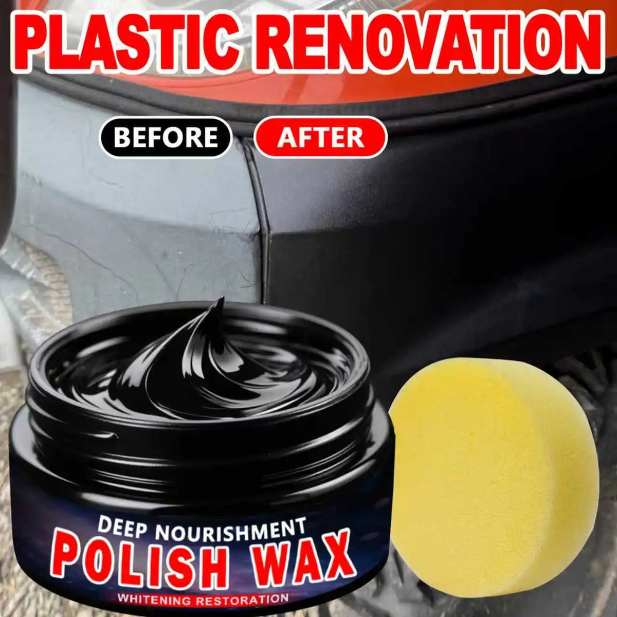 Car Plastic Restorer & Leather Renewal Wax – Back to Black