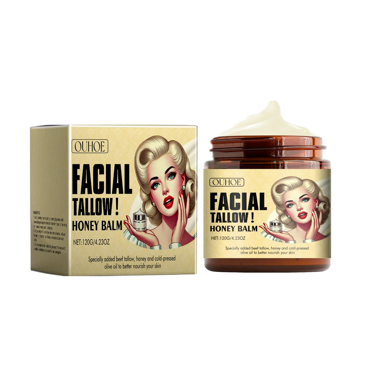 Tallow Honey Balm Face Cream – Firming, Anti-Aging & Hydrating