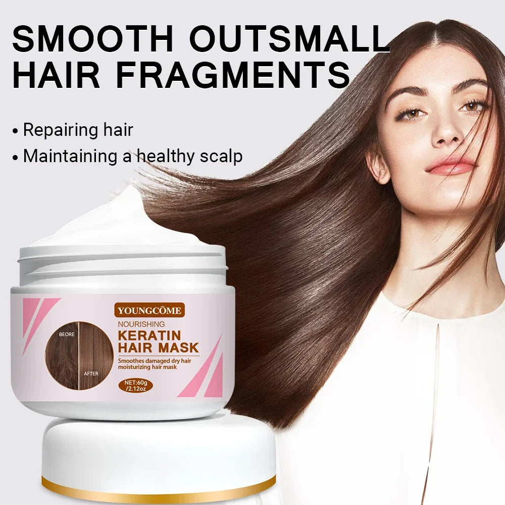 REAROYA Keratin Collagen Hair Mask – Repair Frizzy Dry Hair