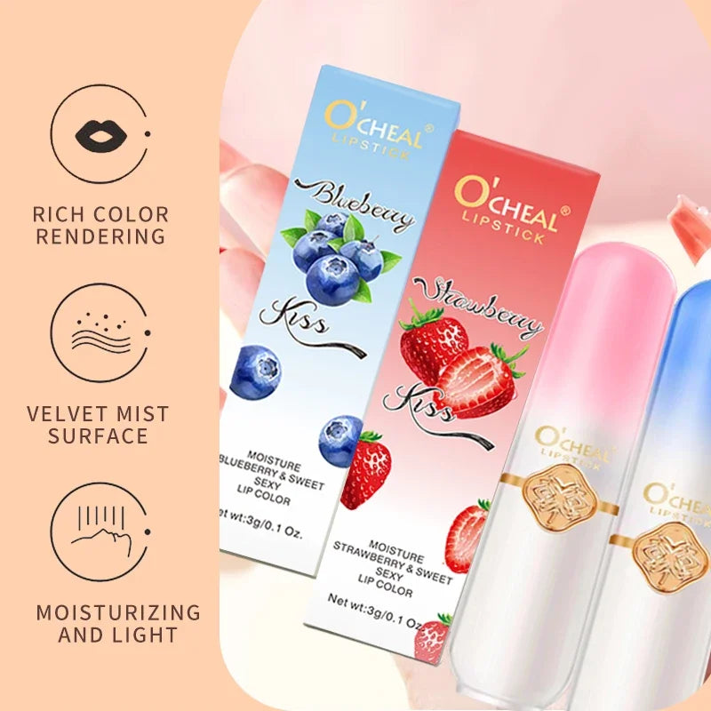 OCHEAL Changing Lipstick Fruit Lip Balm Moisturizing Waterproof Long