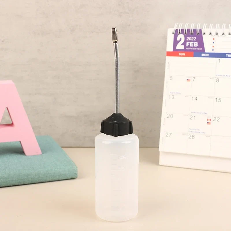 120ml Clear Plastic Sewing Machine Oil Bottle with Spray Nozzle