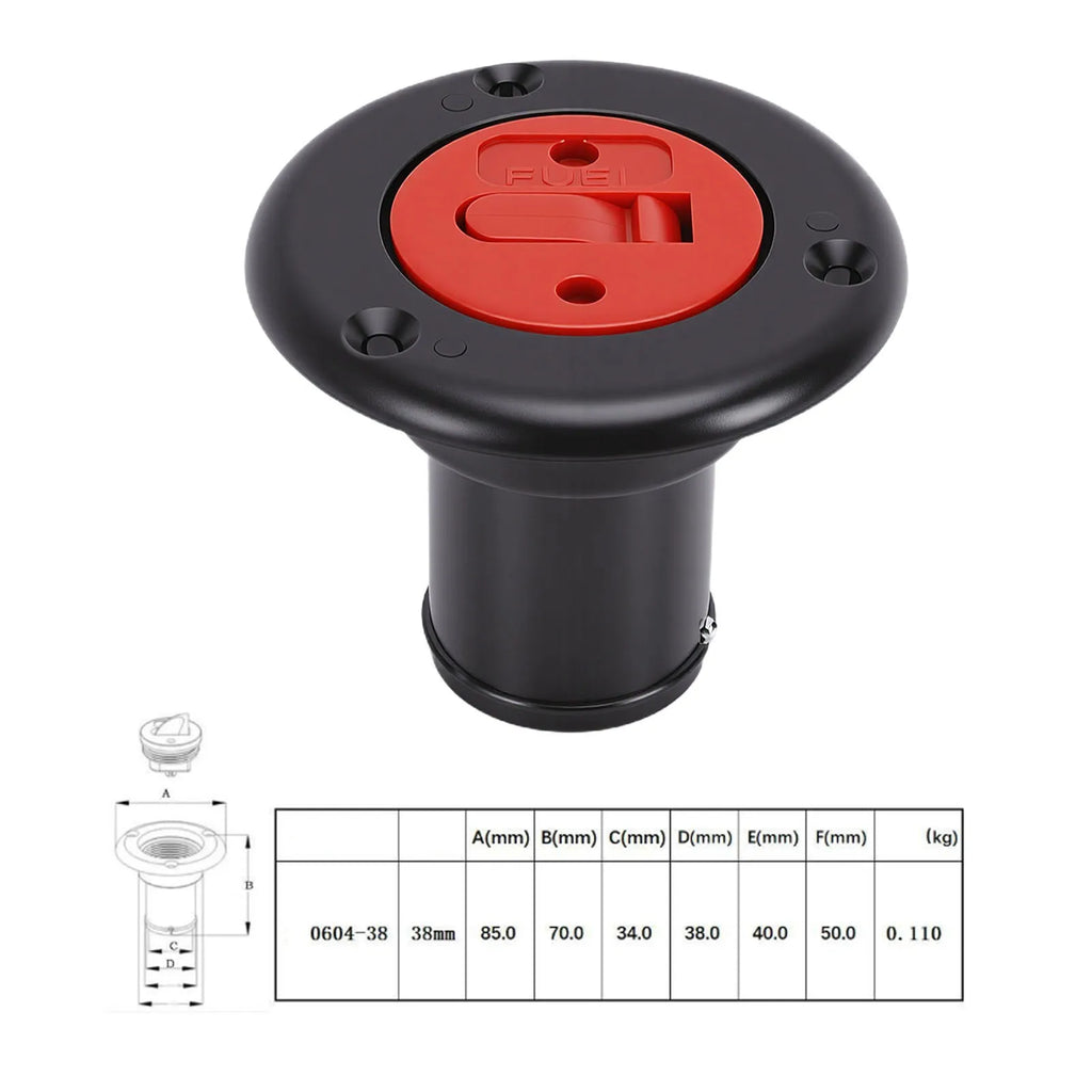 Boat Deck Filler Cap | Stainless Chain & O-Ring Seal