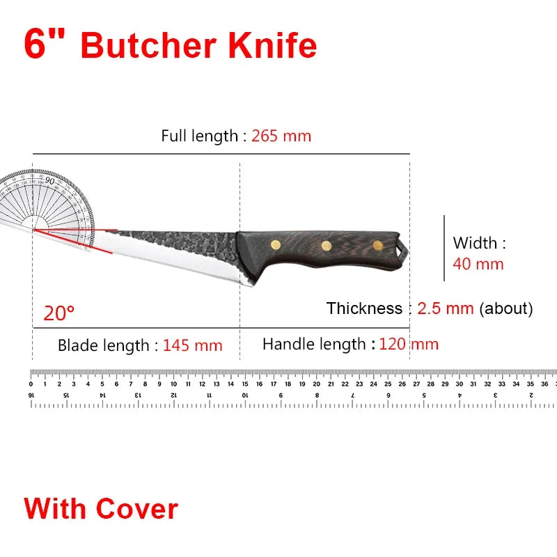 InLeung Stainless Steel Boning & Filleting Knife – Wood Handle