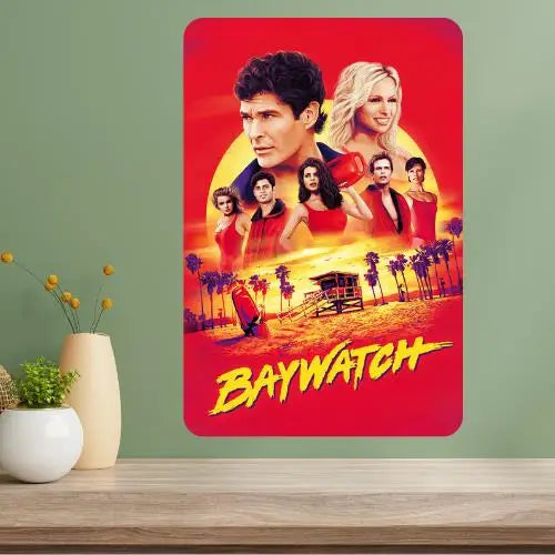 Baywatch Classic TV Show Metal Poster Sign | Retro Wall Decor