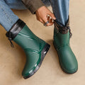 Men's Fleece-Lined Waterproof Mid-Calf Rain Boots Anti-Slip