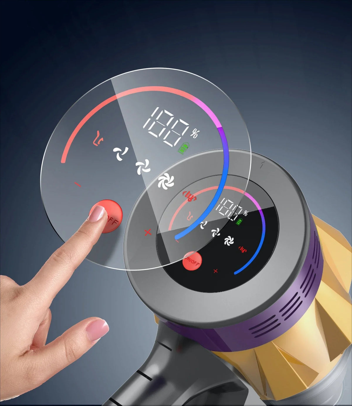 GUOHE 550W Cordless Handheld Vacuum – 35000Pa HEPA Pet Hair