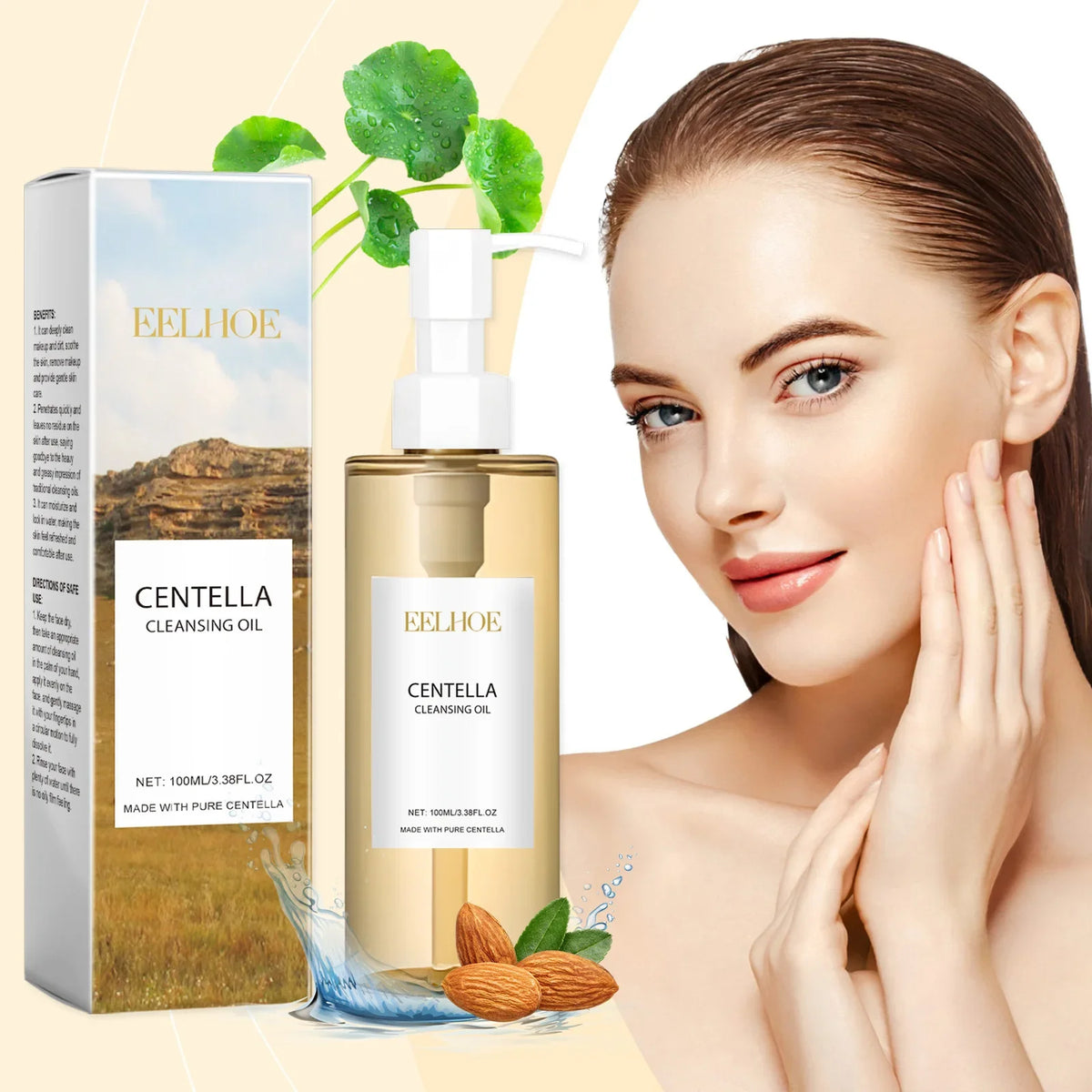 EELHOE Centella Cleansing Oil & Hydrating Face Serum Set