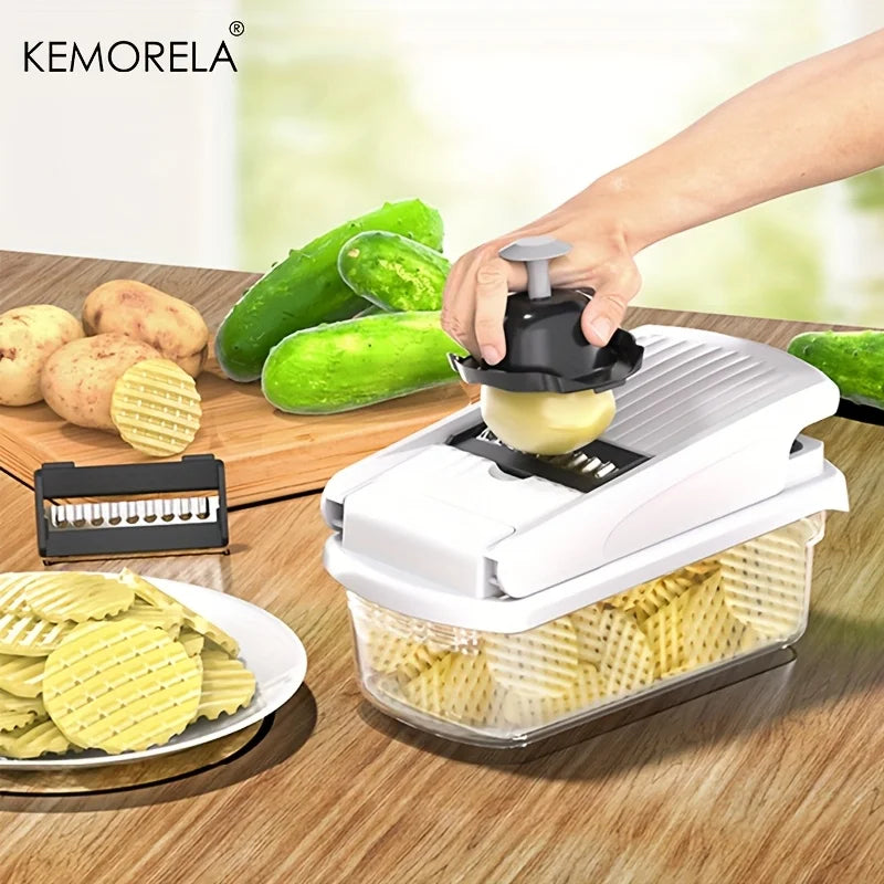 KEMORELA 15-in-1 Vegetable Chopper with Container | Onion Chopper