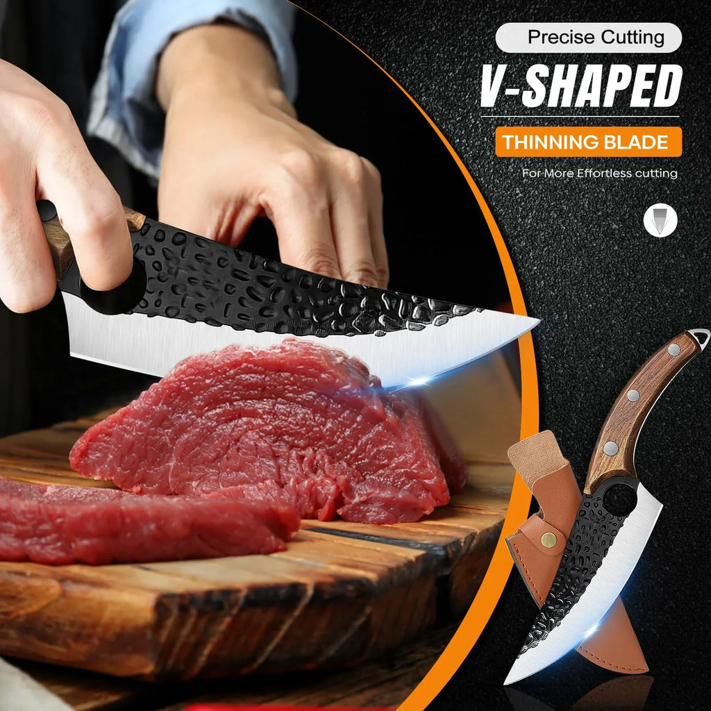 Hand Forged Boning Knife – High Carbon Steel Butcher Knife