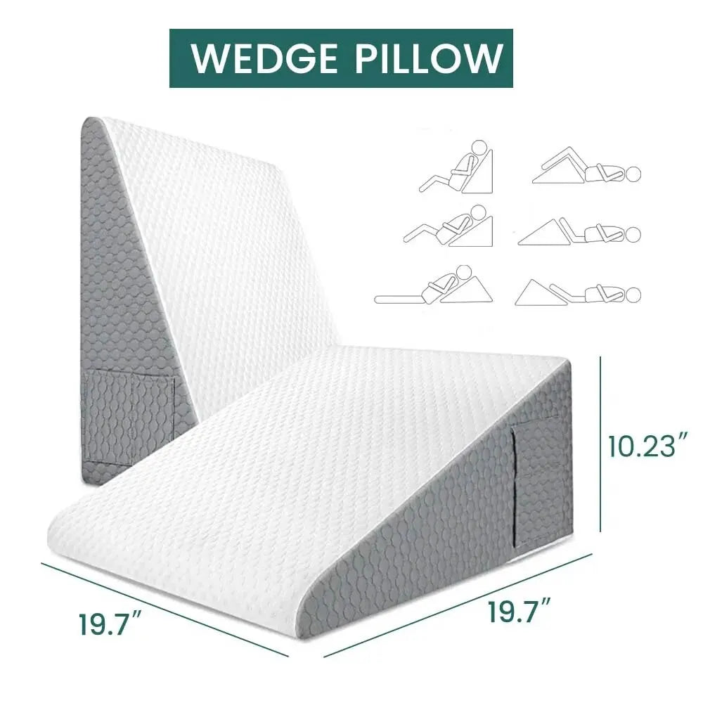 Triangle Wedge Pillow – Elevated Foam Support for Sleep & Rest