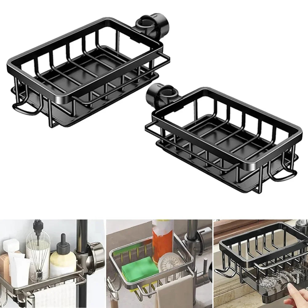 A36T-Faucet Rack Kitchen Faucet Storage Round Water Pipe Sink