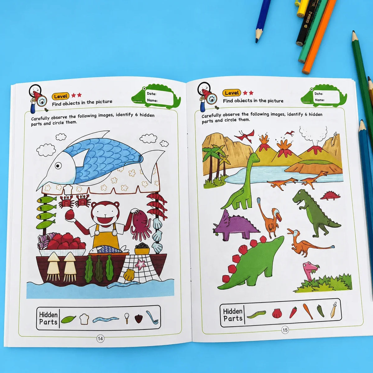 Hidden Pictures Look Find Book 32 Pages Kids Concentration Training