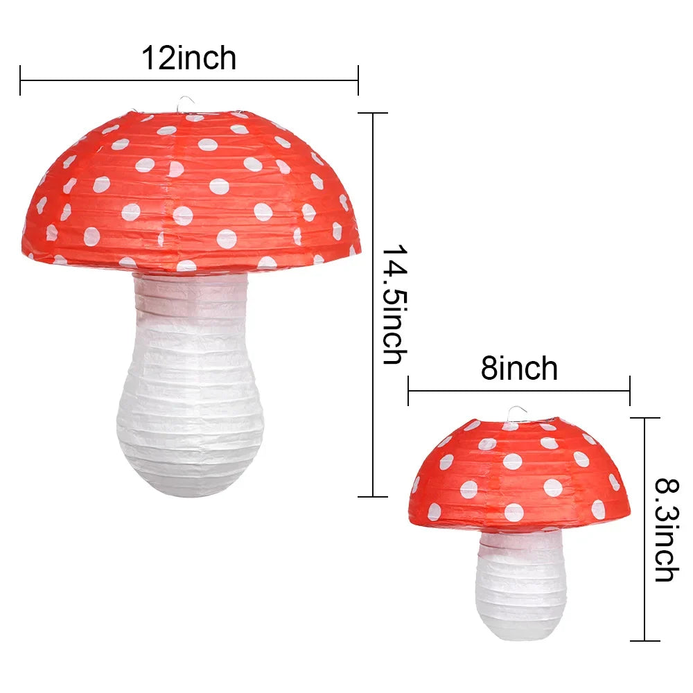 Hanging Lamp Large Mushroom Shaped Paper Lanterns Baby Shower Wedding