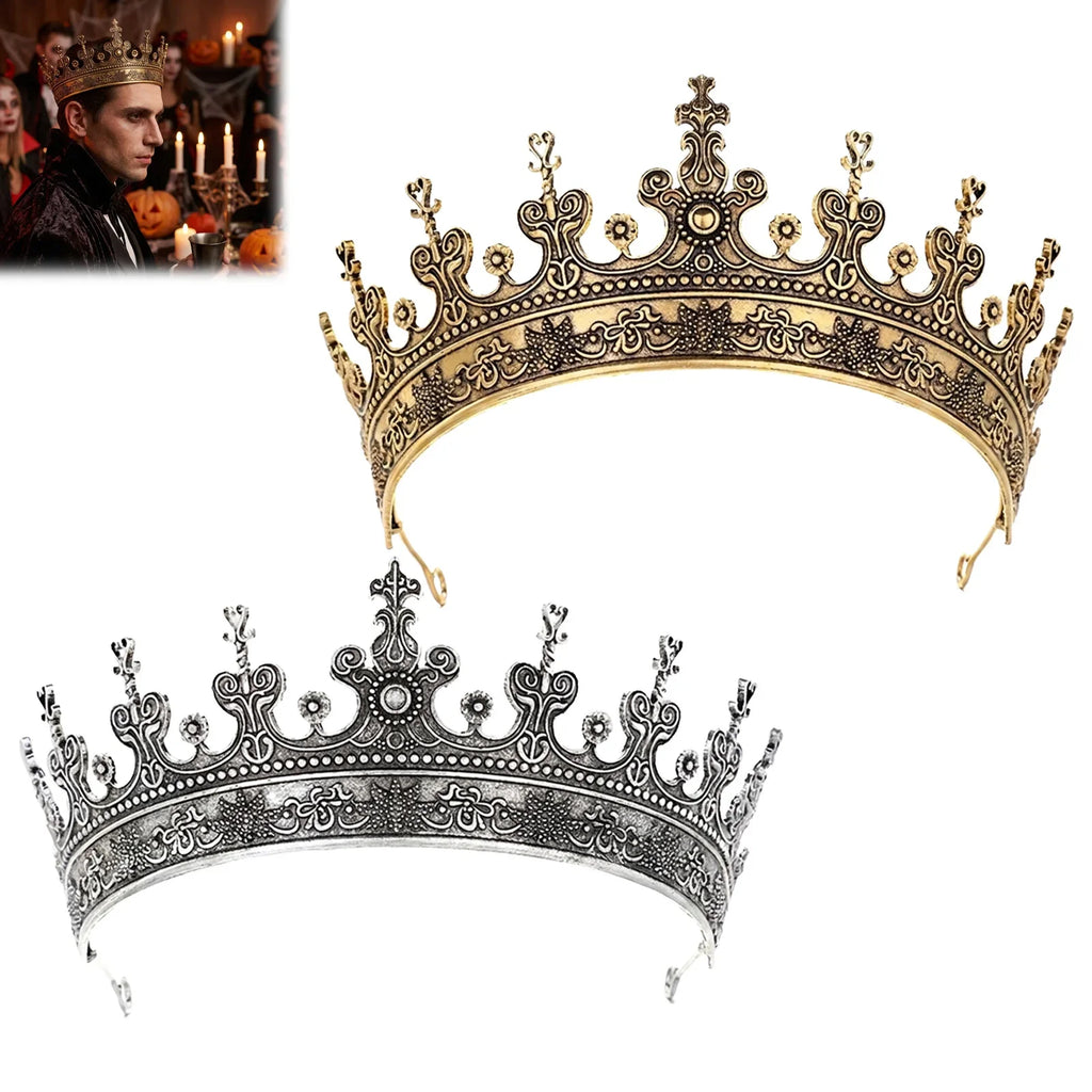 Men's Retro Alloy Crown Headpiece | Vintage Wedding Tiara