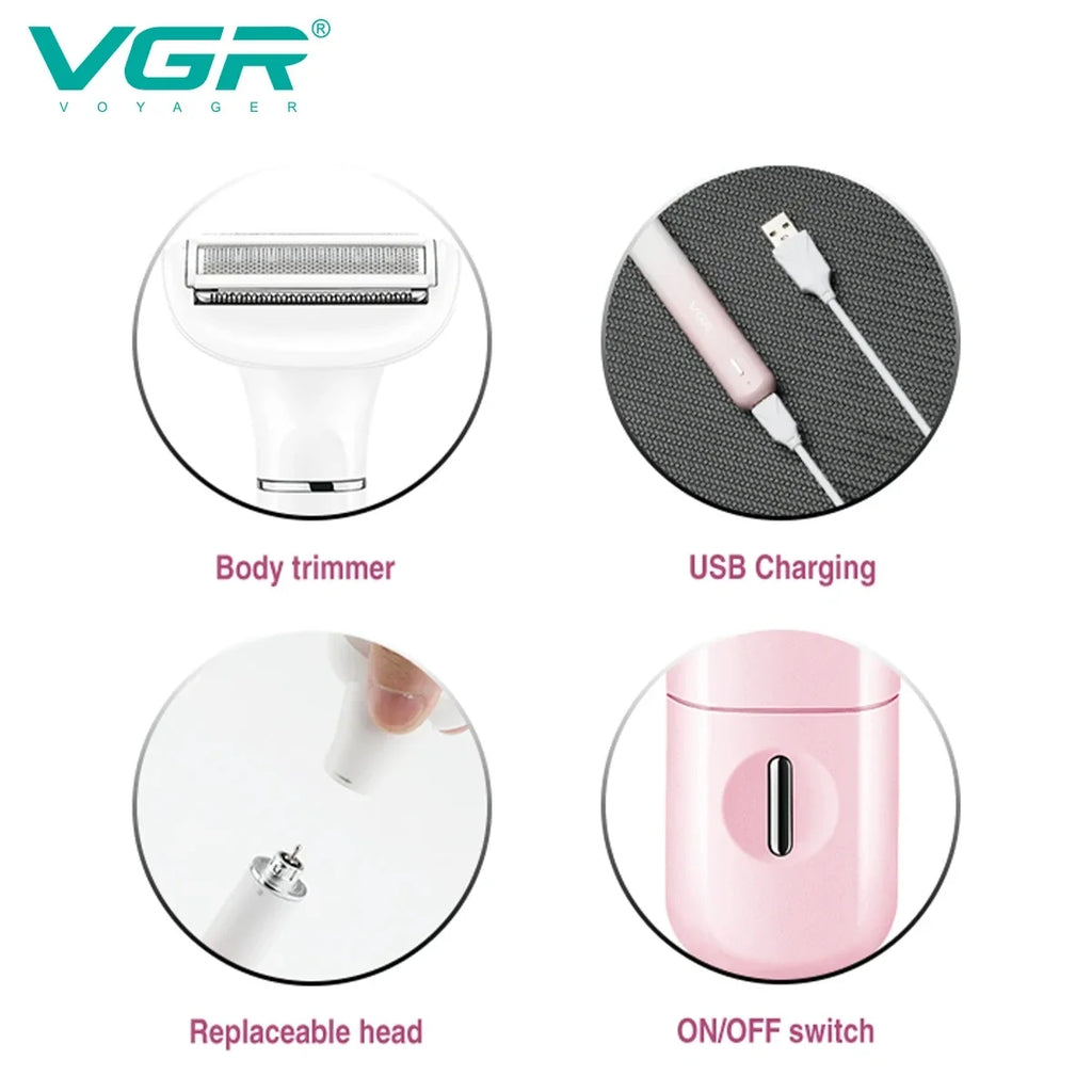 VGR V-611 3-in-1 Electric Trimmer | Face, Brow & Body