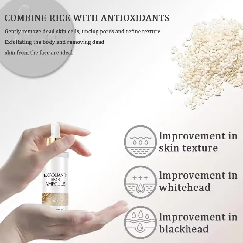 Black & White Rice Exfoliating Brightening Serum – Hyaluronic Acid