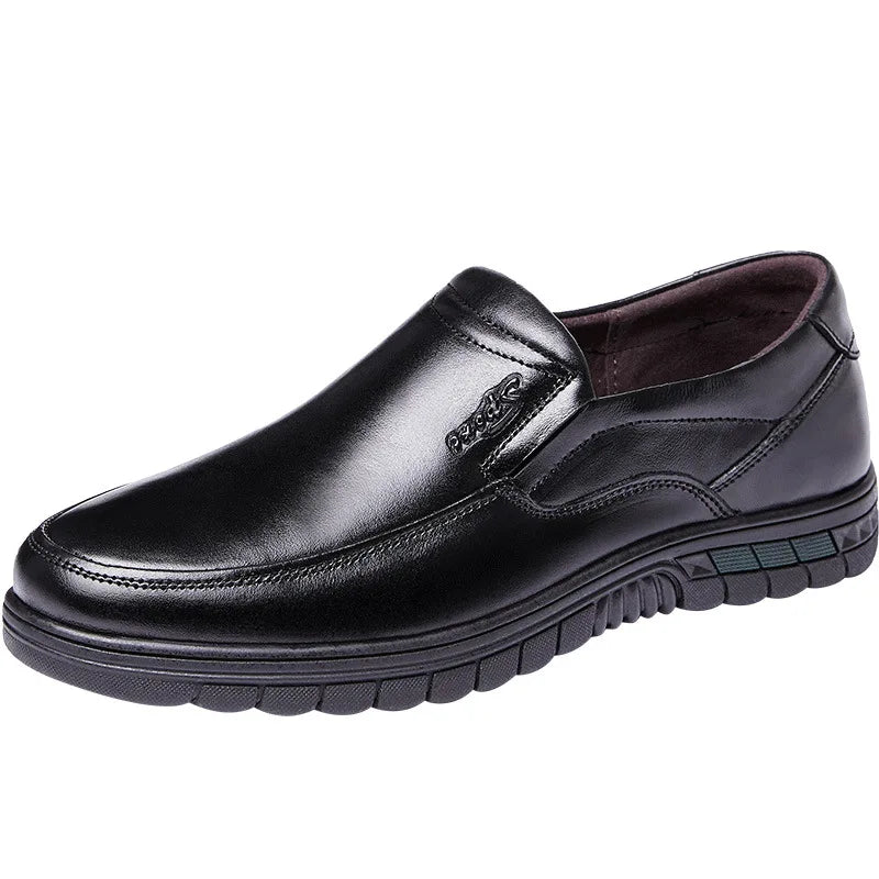 Men's Leather Slip-On Loafers – Breathable Moccasin Driving Shoes