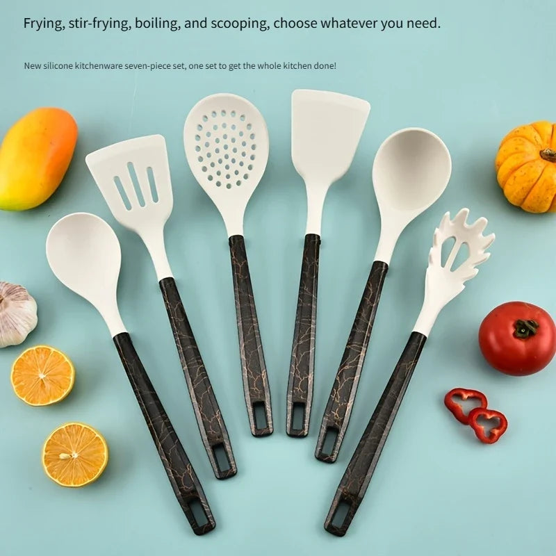 7-Piece Silicone Cooking Utensils Set – Non-Stick Safe Kitchen