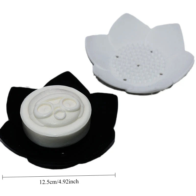 Lotus Silicone Soap Dish with Drainage | Bathroom Soap Holder
