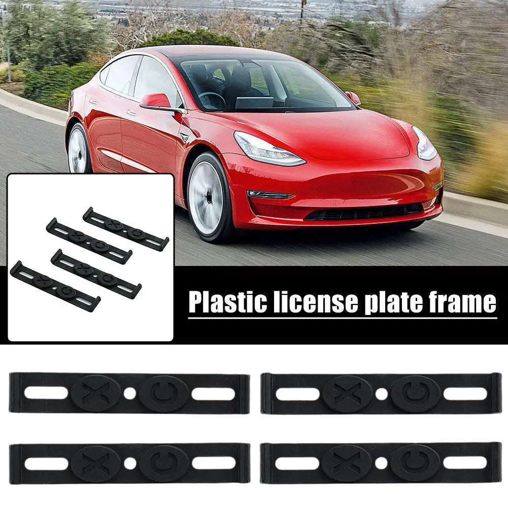 Frameless License Plate Mount Weather-proof Bracket Holder Car Tag