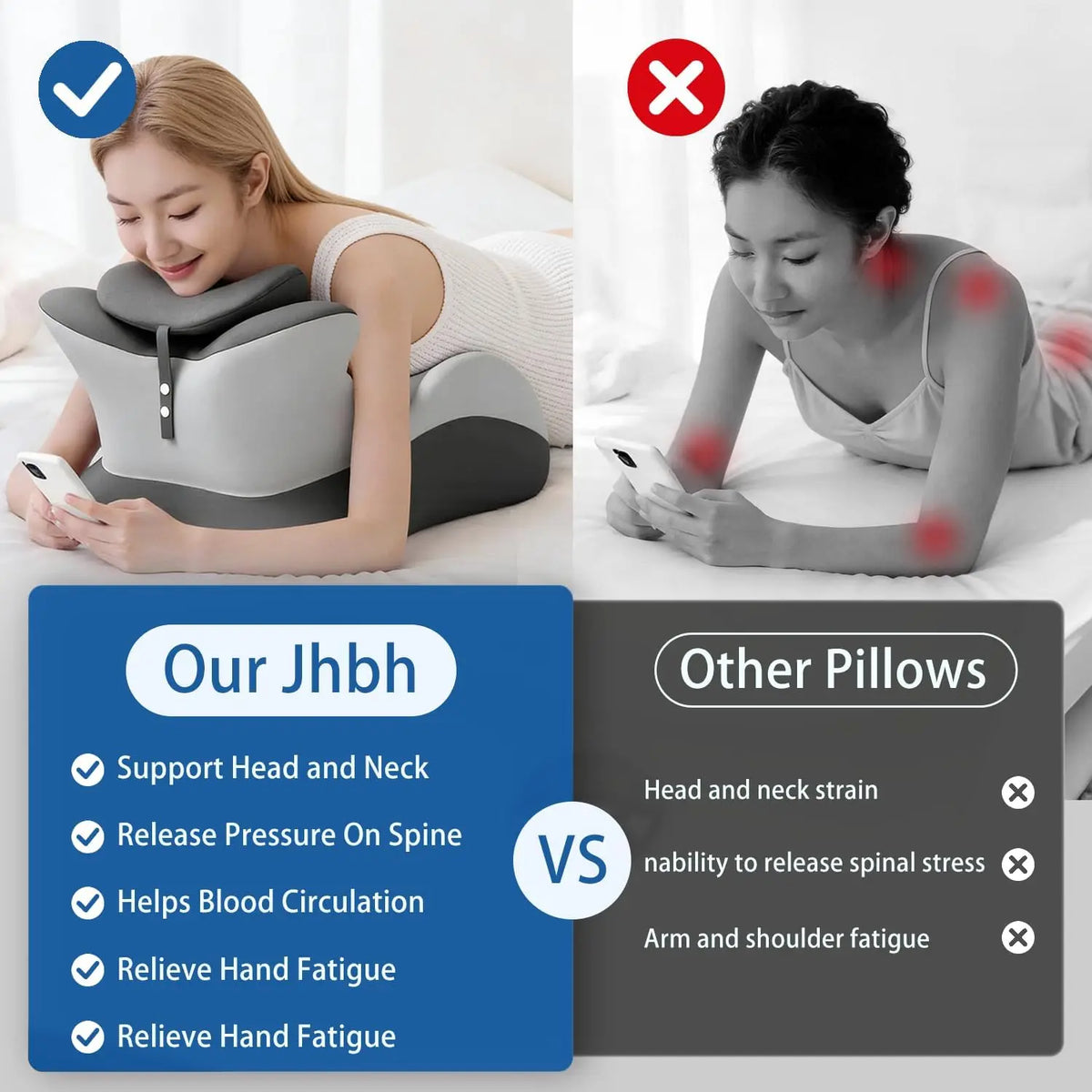 Memory Foam Bed Wedge Pillow – Leg Elevation & Reading