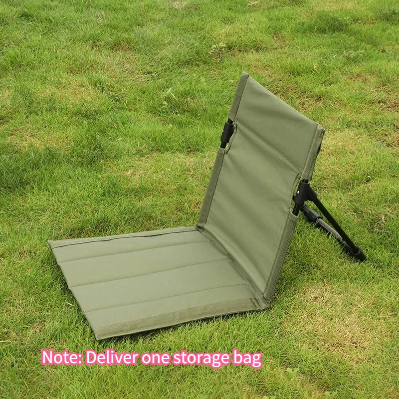 Foldable Camping Floor Chair – Oxford Cloth Backrest Picnic Chair