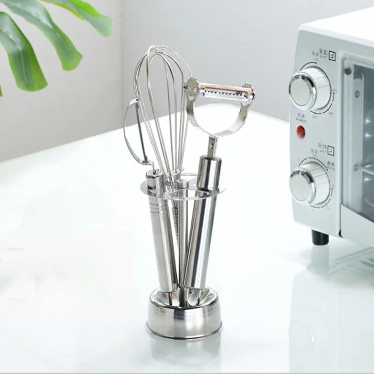 Stainless Steel Toothbrush Holder Makeup Brush Organizer 6 Slots Wall