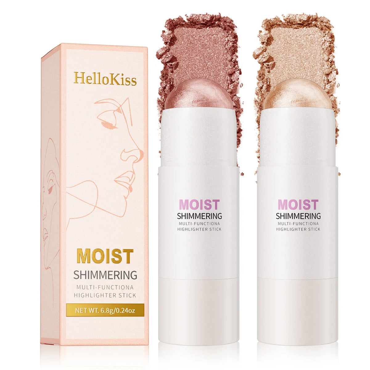 Hello Kiss Glowup Highlighter Stick – Buildable Face Contour