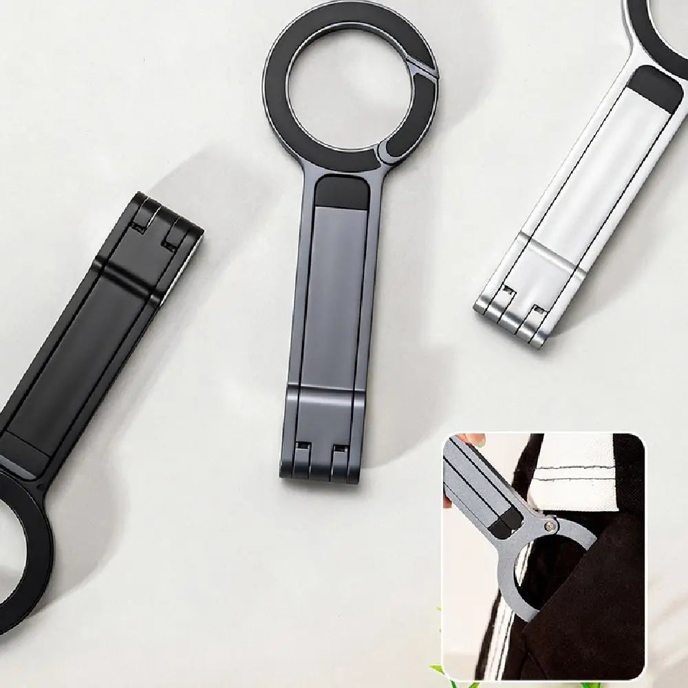 Foldable Magnetic Phone Tripod Carabiner – Adjustable Vlog Stand