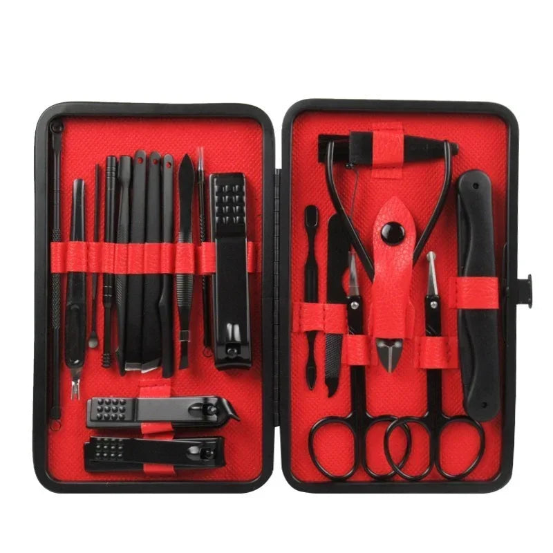 Professional Stainless Steel Manicure Set & Nail Grooming Kit