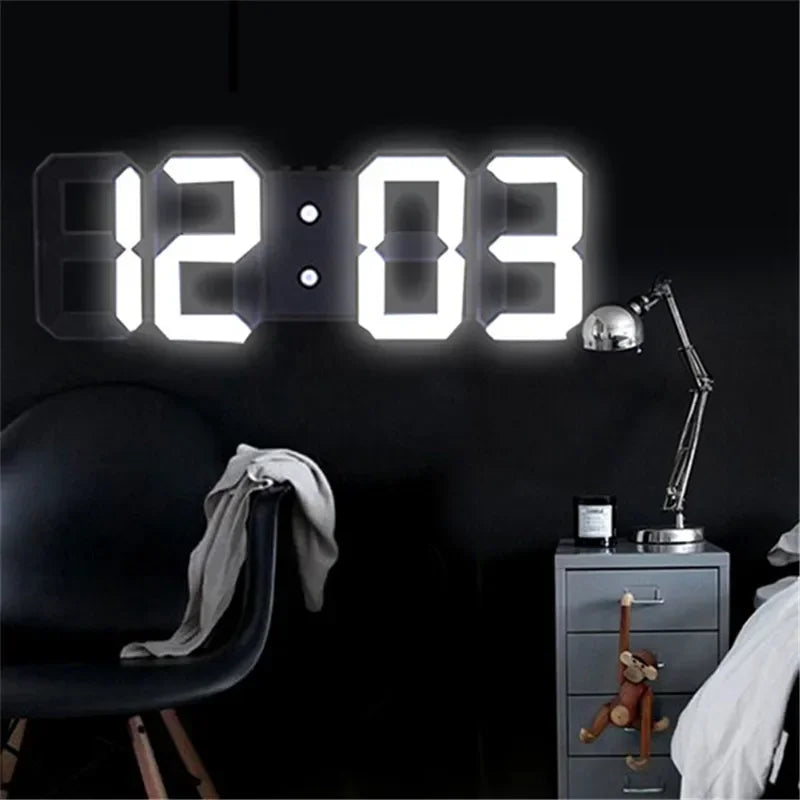 3D LED Digital Wall Clock | Modern Square Acrylic Home Decor