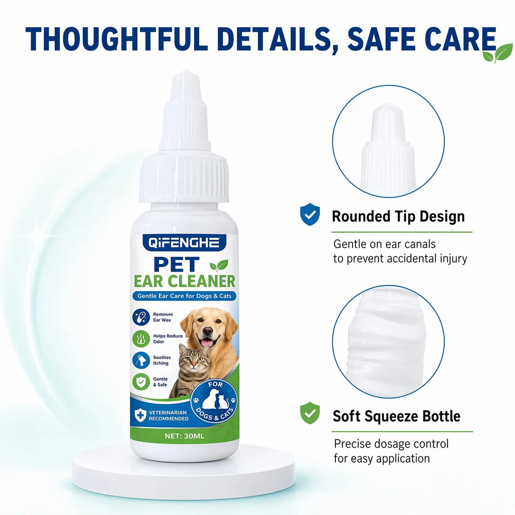 Pet Ear Cleaning Solution 30ml | Dogs & Cats Daily Ear Care