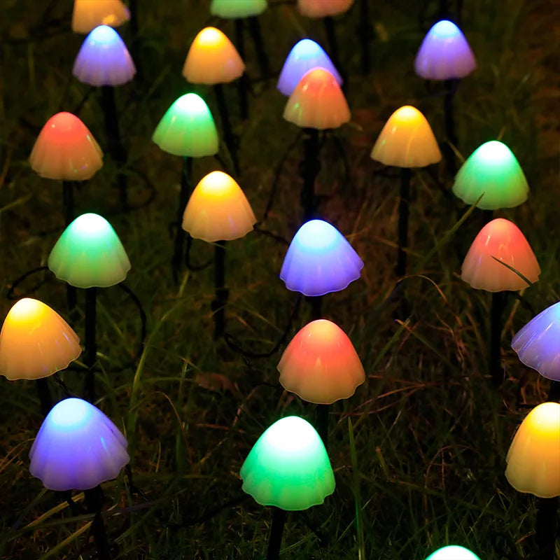Outdoor Solar Ground Mushroom Lights Led Small Colored Flashing
