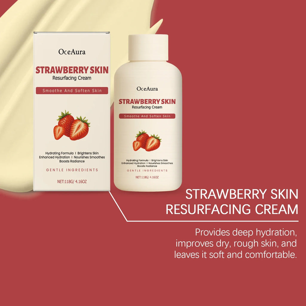 OceAura Strawberry Body Cream 118g – Moisturize & Smooth Skin