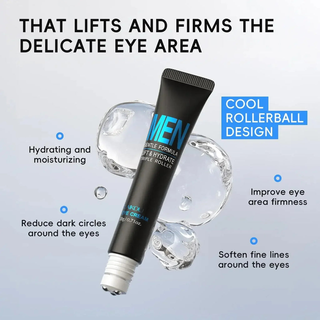 LAIKOU Men's Eye Cream 20g | 3D Roller Ball Hydrating & Firming