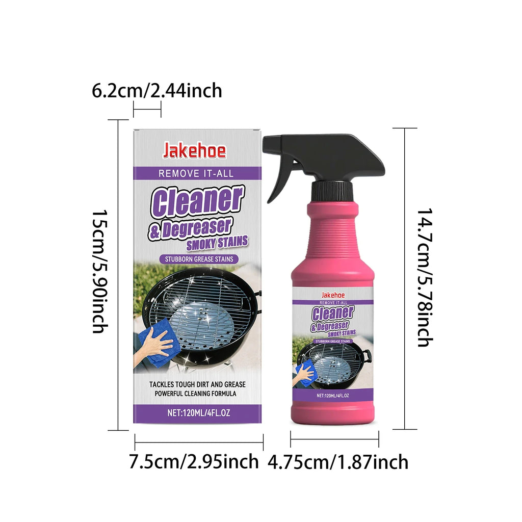 JAKEHOE 120ml BBQ Grill Cleaner Heavy Duty Degreaser Spray