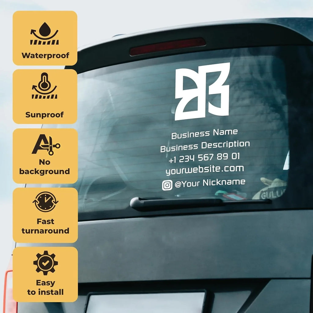 Custom Reflective Car Stickers | Personalized Logo Decals