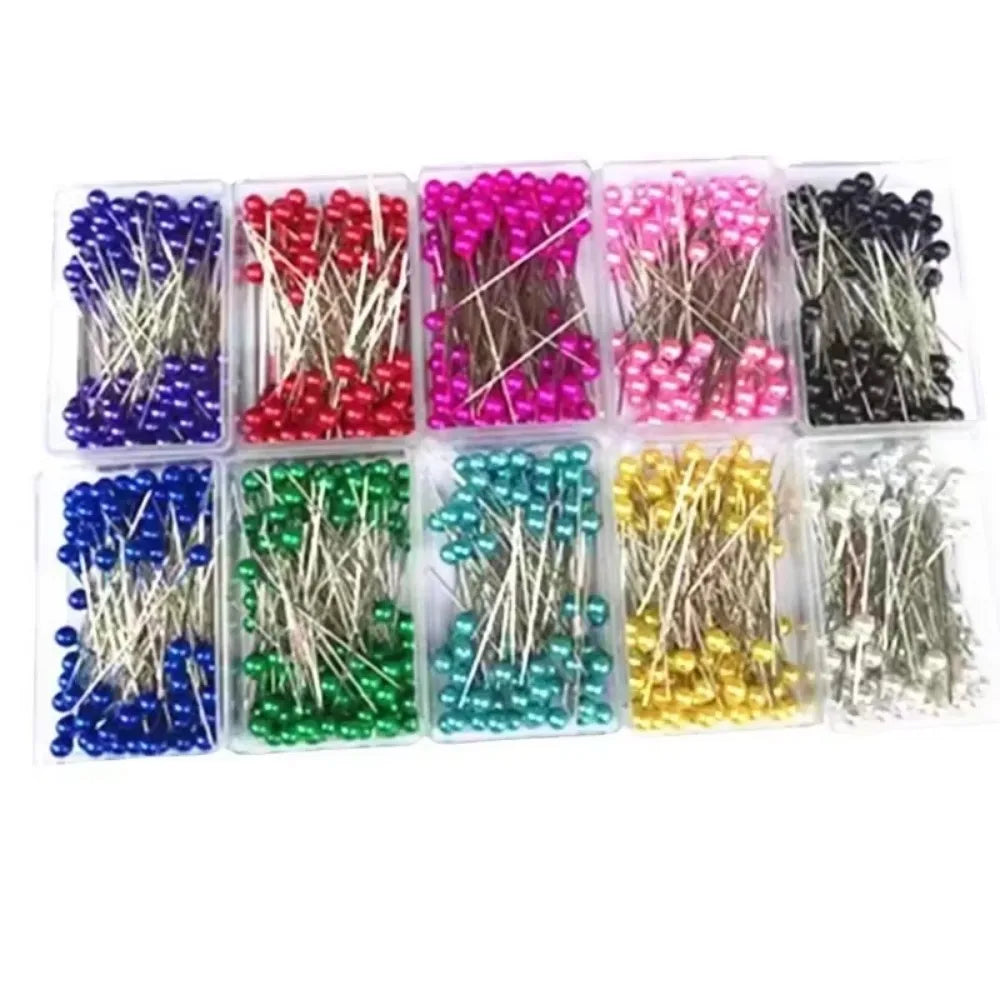 Box Multicolor Ball Tip Quilting Craft Pins Tailor Fabric Fixing