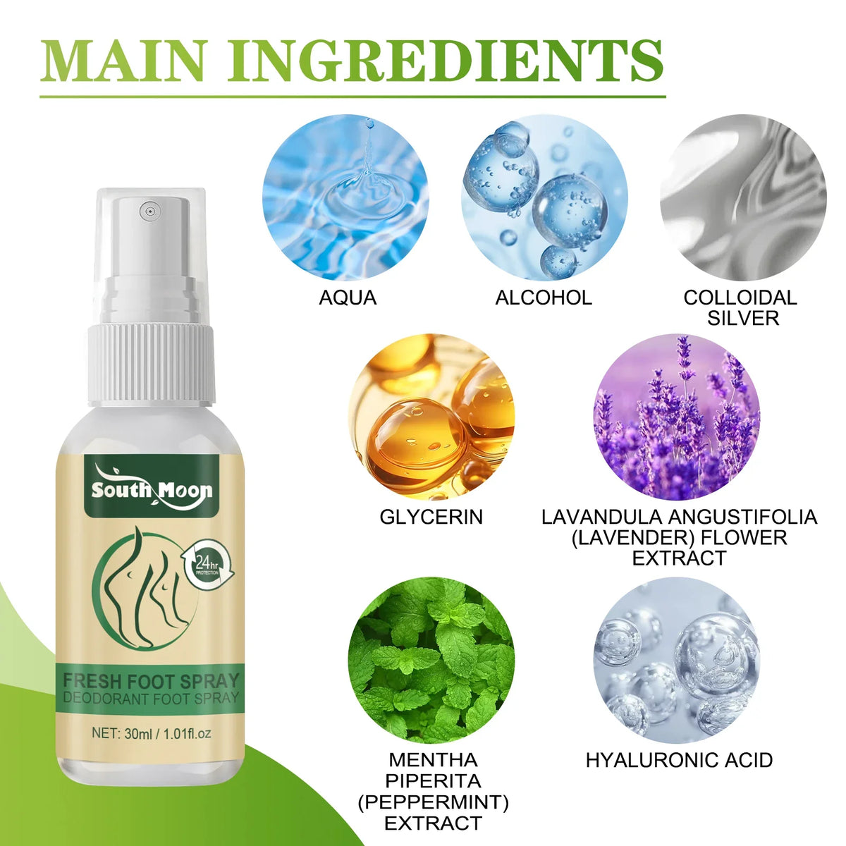 South Moon Lavender Aromatherapy Foot Spray | Fresh Foot Mist