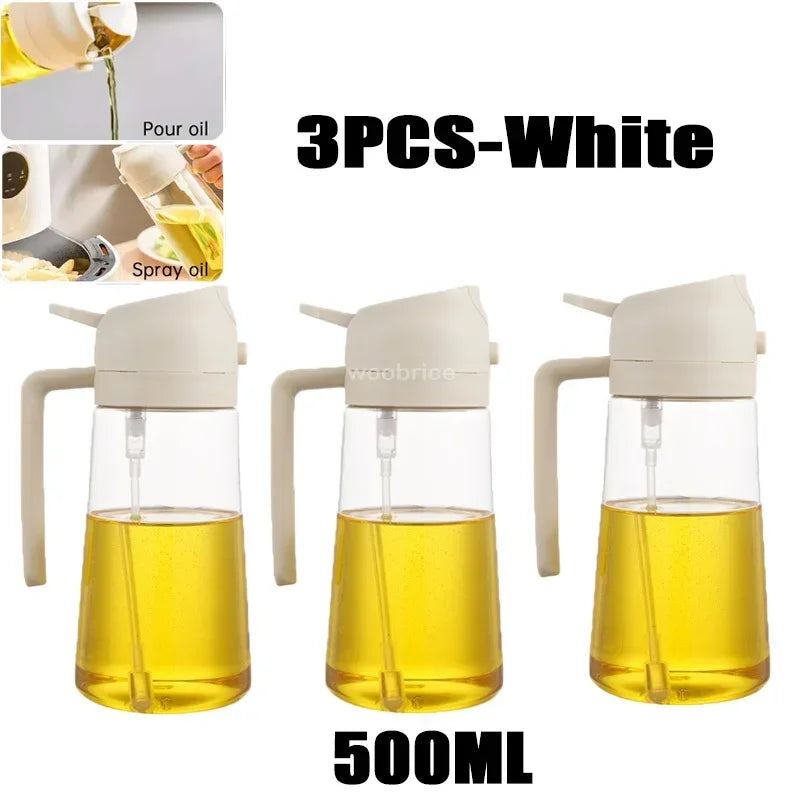 2-in-1 Oil Spray & Dispenser Bottle | 500ml Kitchen Sprayer
