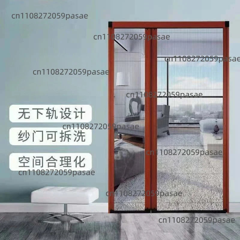 Trackless Retractable Pleated Mesh Screen Door | Custom Aluminium