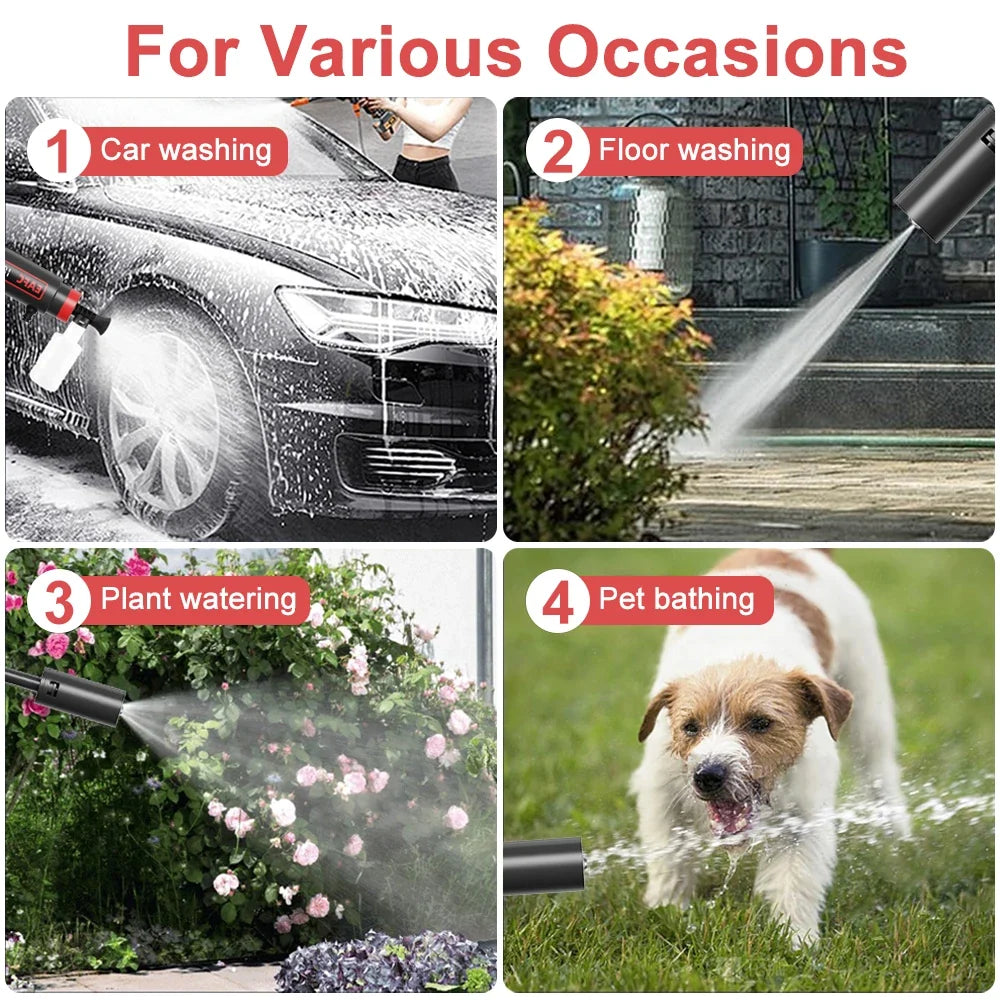 BALASHOV 60Bar Cordless Pressure Washer – 160W 12000mAh Gun