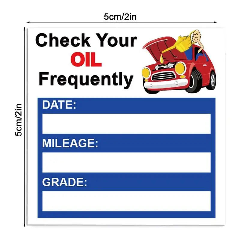 Car Oil Change Reminder Sticker 150 Sheets Decals Stickers Auto