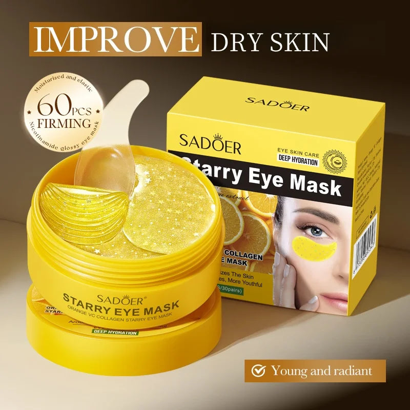 SADOER Collagen Vitamin C Hydrating Eye Patches – 60 Pcs