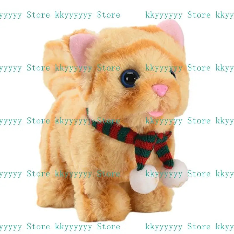 Musical Walking Meowing Cat Plush Toy – Kids Gift