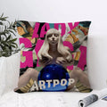 Lady Gaga Linen Cushion Cover | Breathable Pillowcase Hidden Zipper